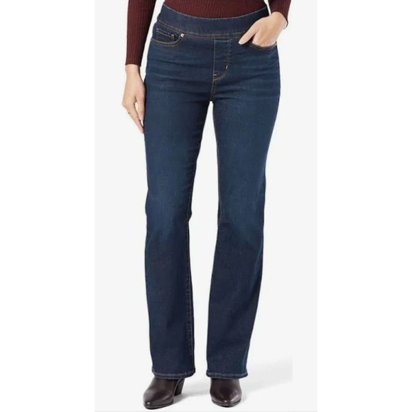 Levis Women's Pull On Blue Denim Jeggings Stretch Slimming Size 16M W33